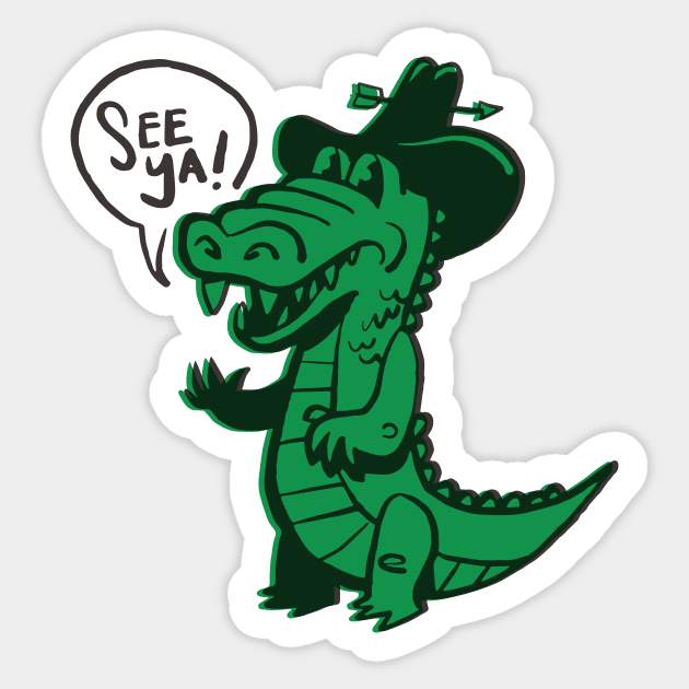 Later Alligator Sticker by sombreroinc